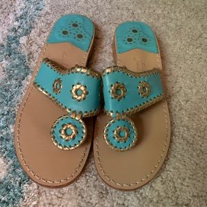 Jack Rogers turquoise sandals